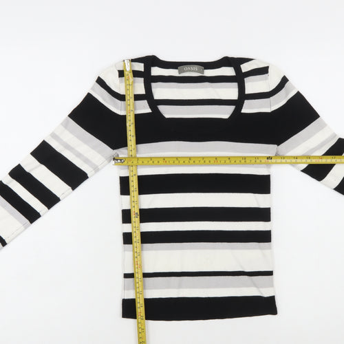 Oasis Women’s Multicoloured Striped Scoop Neck Jumper Size S