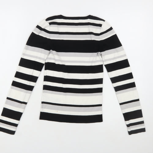 Oasis Women’s Multicoloured Striped Scoop Neck Jumper Size S