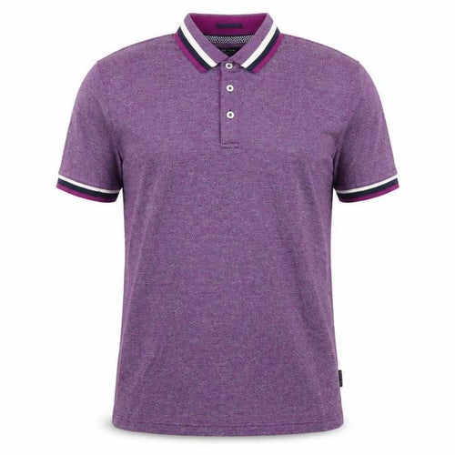 Ted Baker Men's Purple Cotton Short Sleeve Polo Shirt Size M