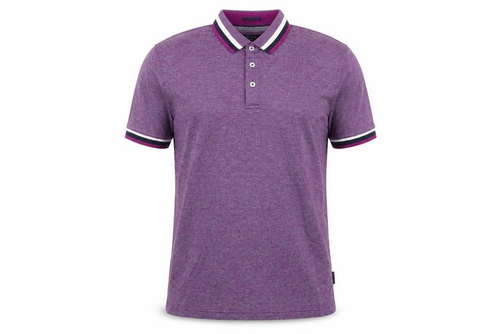 Ted Baker Men's Purple Cotton Short Sleeve Polo Shirt Size M