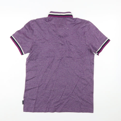 Ted Baker Men's Purple Cotton Short Sleeve Polo Shirt Size M