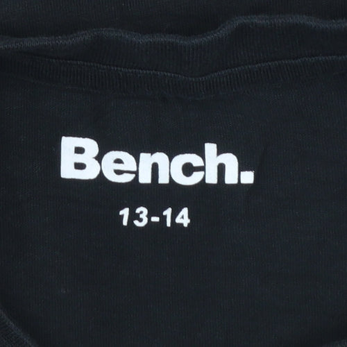 Bench Teens Black Cotton Crew Neck Short Sleeve T-Shirt 13 Years