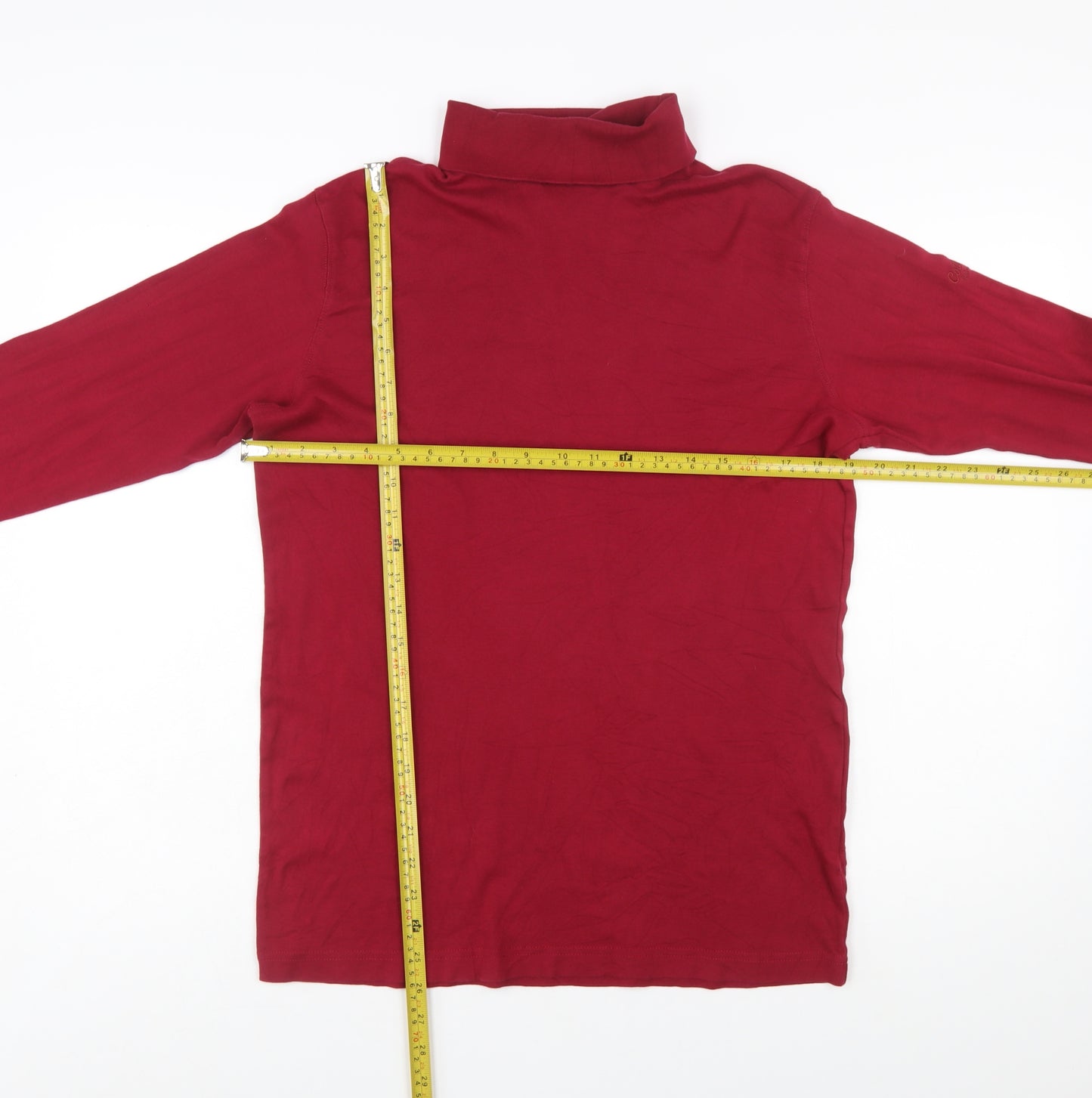 Cotton Traders Women’s Red Roll Neck Long Sleeve T-Shirt Size L