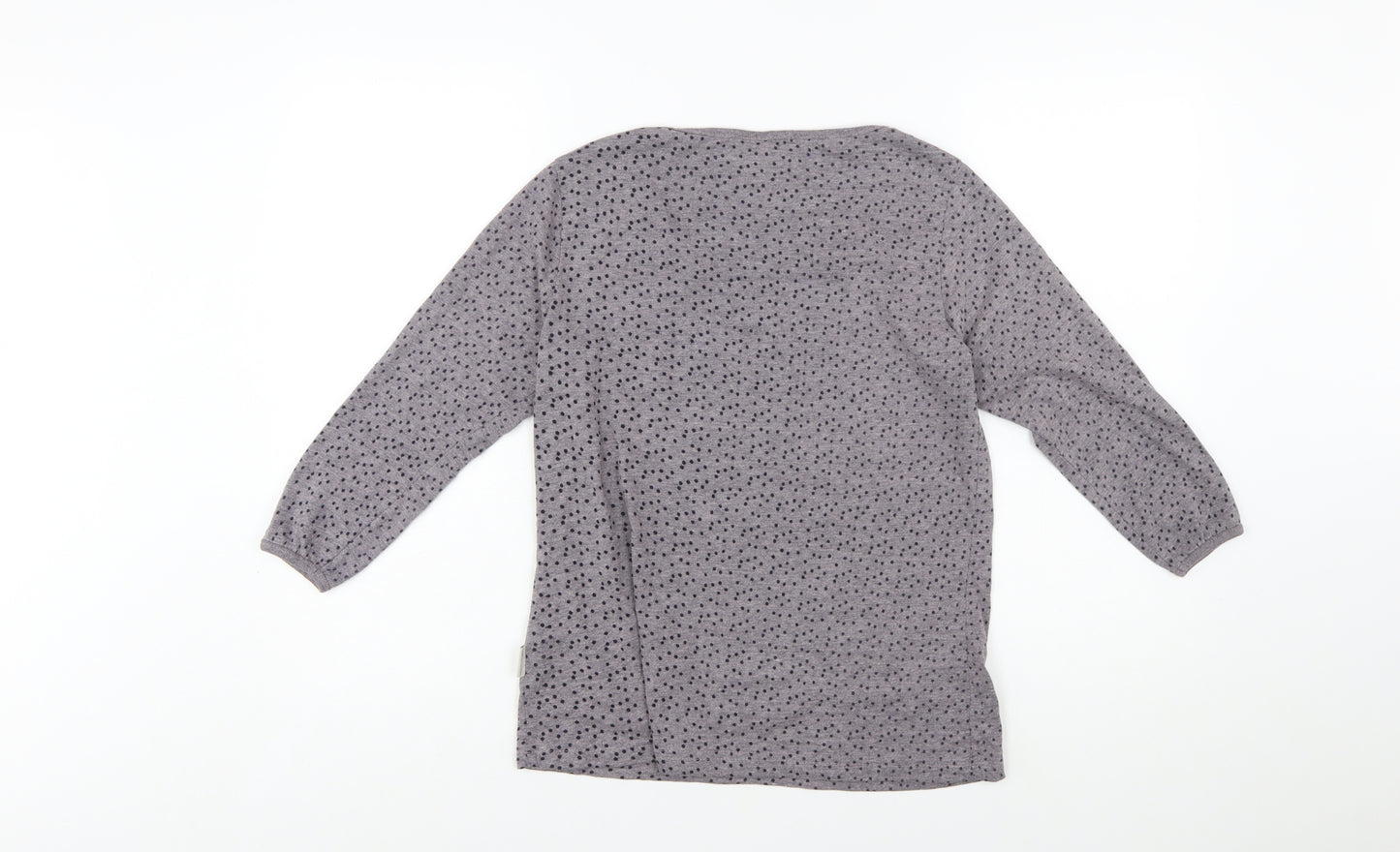 Trespass Womens Grey Polka Dot V-Neck 3/4 Sleeve Cotton Blend Top M