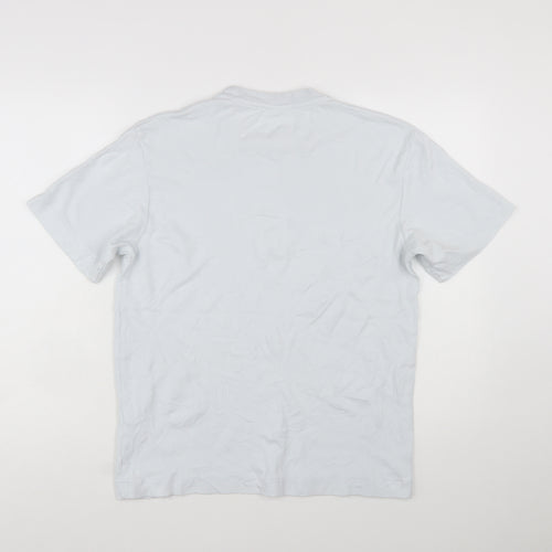 Zara Women White Cotton Short Sleeve Basic T-Shirt Size S