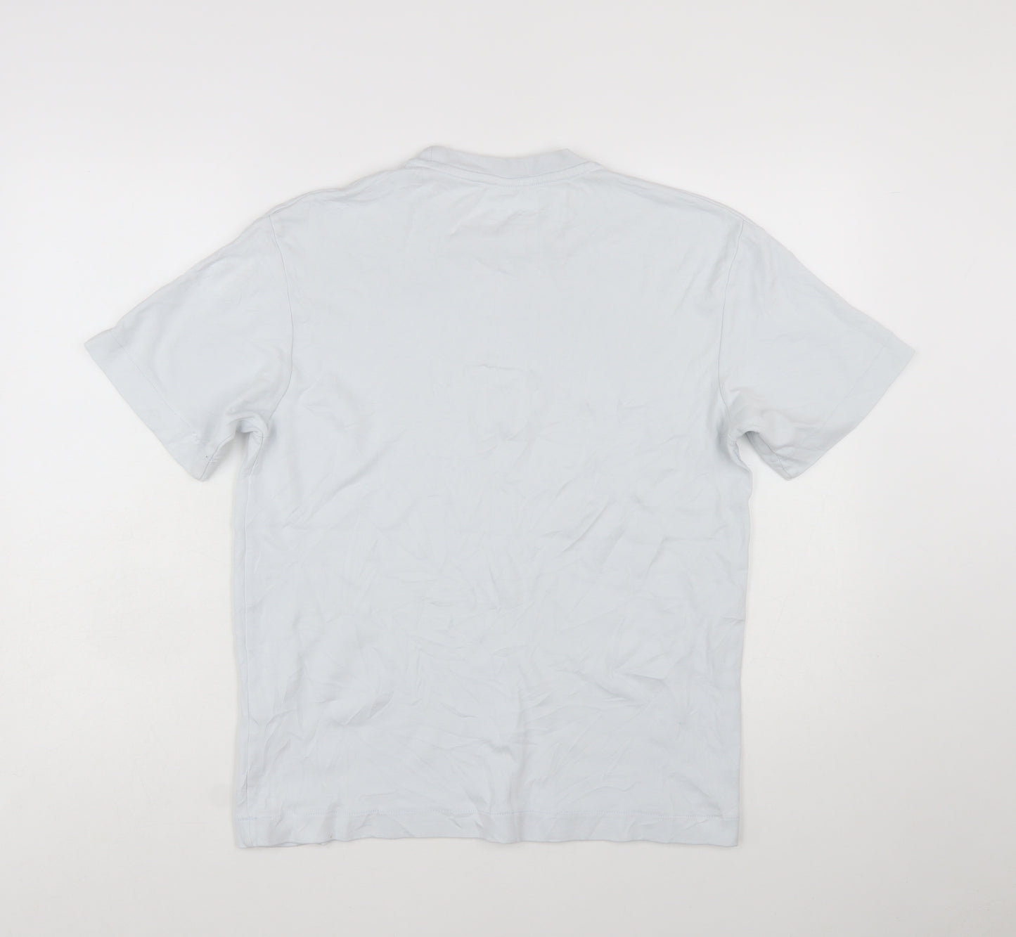 Zara Women White Cotton Short Sleeve Basic T-Shirt Size S