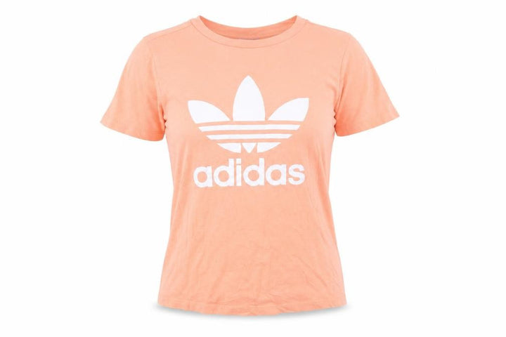 Adidas Womens Coral T-Shirt Medium Short Sleeve Crew Neck Casual Top