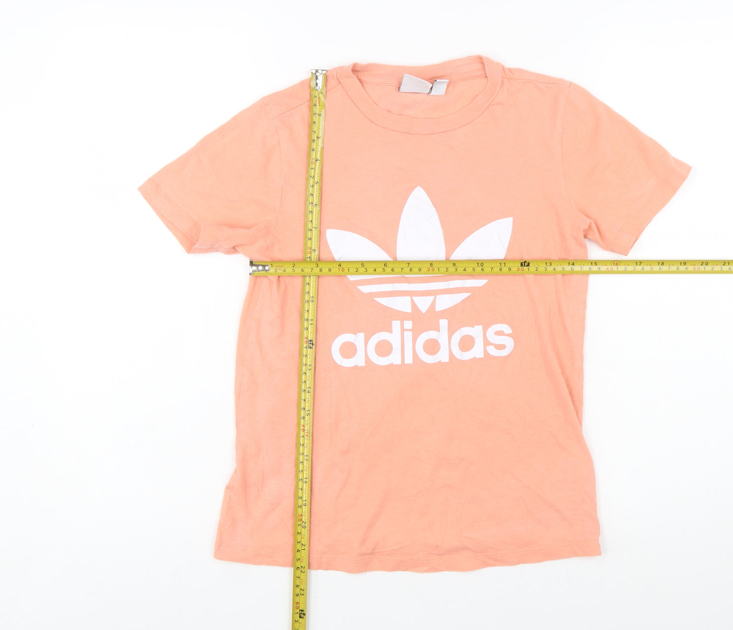 Adidas Womens Coral T-Shirt Medium Short Sleeve Crew Neck Casual Top