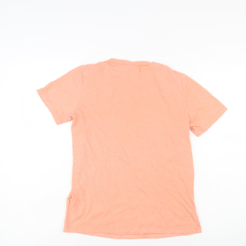 Adidas Womens Coral T-Shirt Medium Short Sleeve Crew Neck Casual Top