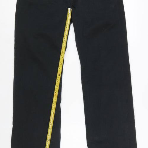 Teddy Smith Womens Black Size 32 Straight Leg Jeans