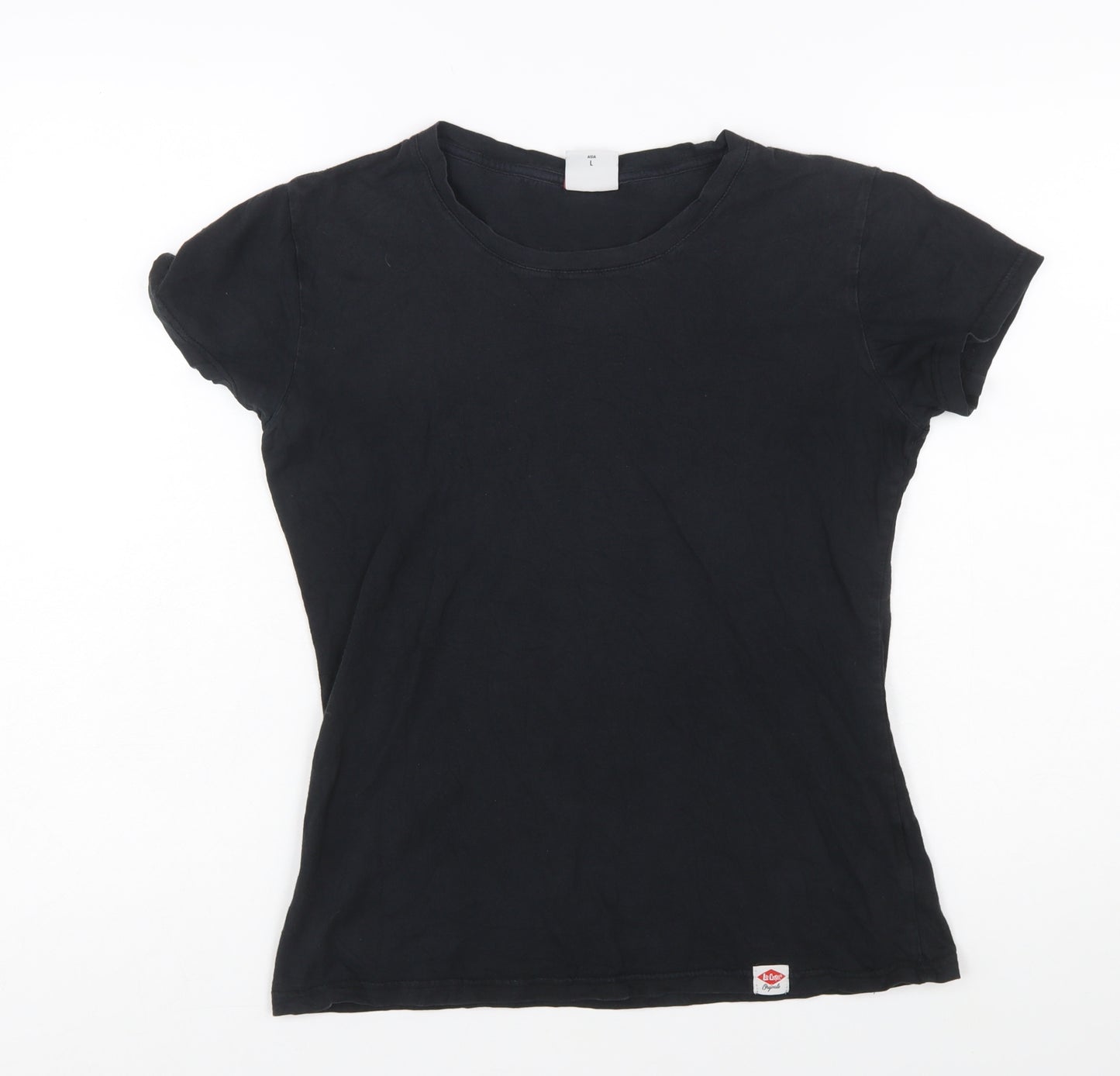 Lee Cooper Womens Black Basic Cotton T-Shirt Size 12