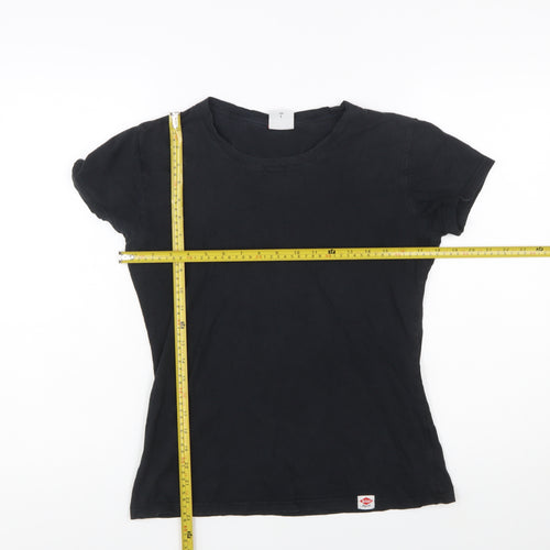Lee Cooper Womens Black Basic Cotton T-Shirt Size 12