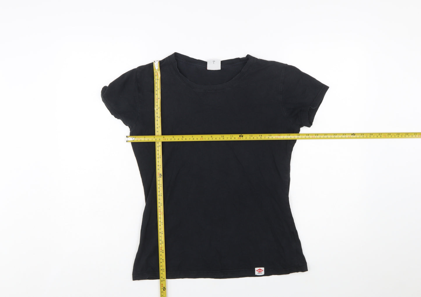 Lee Cooper Womens Black Basic Cotton T-Shirt Size 12