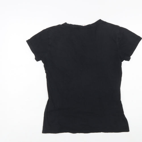 Lee Cooper Womens Black Basic Cotton T-Shirt Size 12