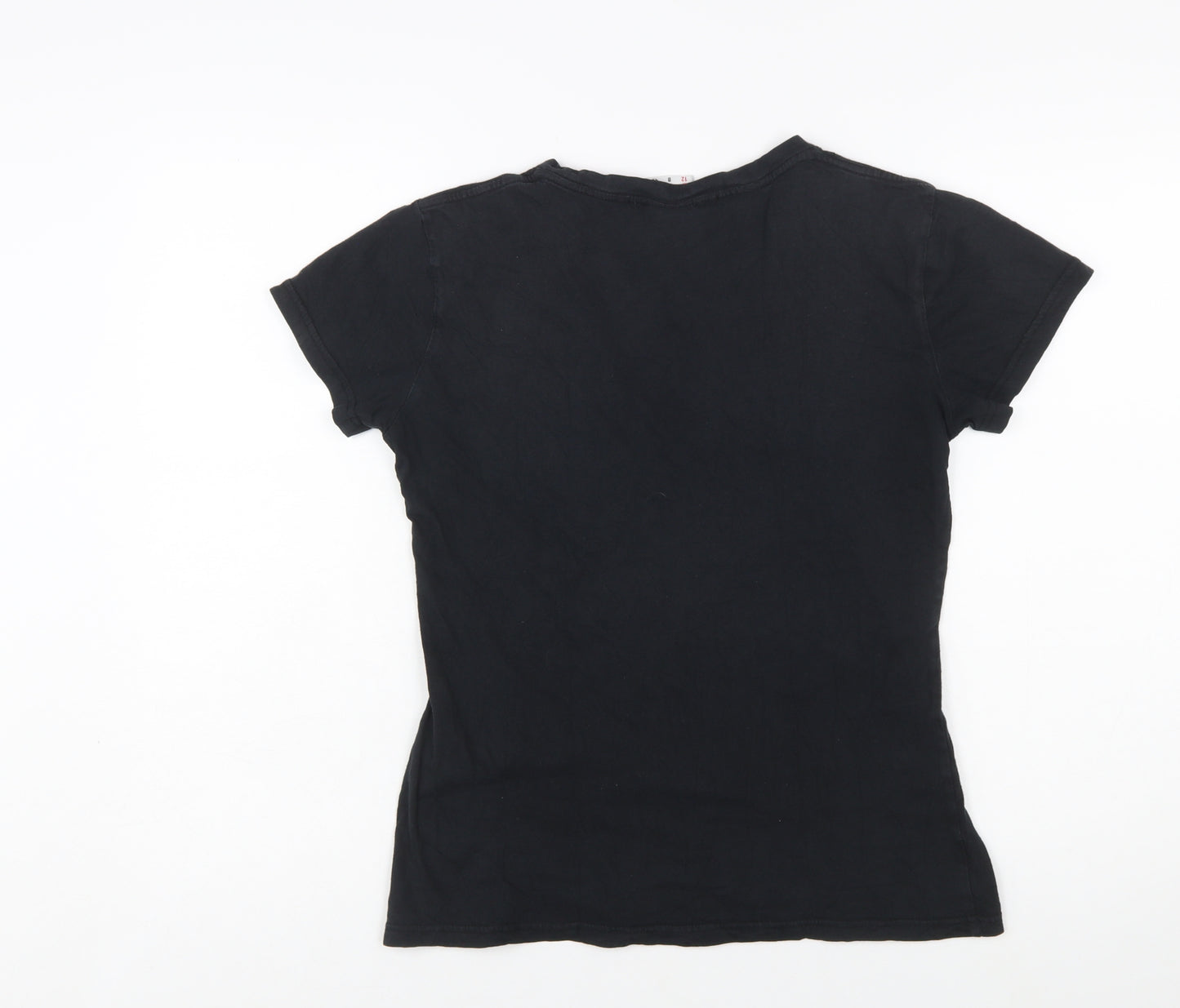 Lee Cooper Womens Black Basic Cotton T-Shirt Size 12