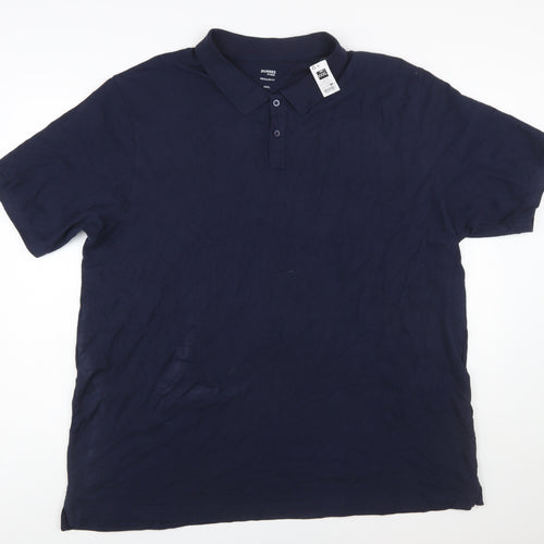 Dunnes Stores Men's Dark Navy Regular Fit Cotton Polo Shirt XXXL