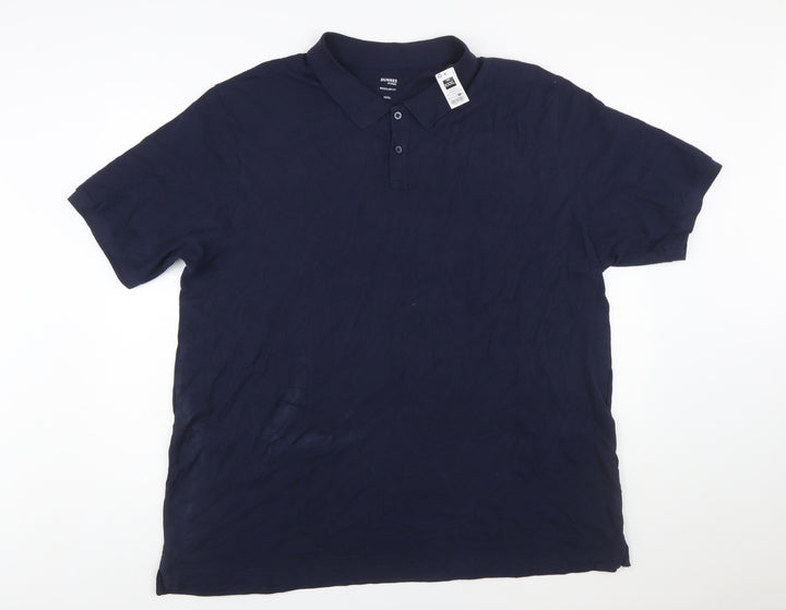 Dunnes Stores Men's Dark Navy Regular Fit Cotton Polo Shirt XXXL
