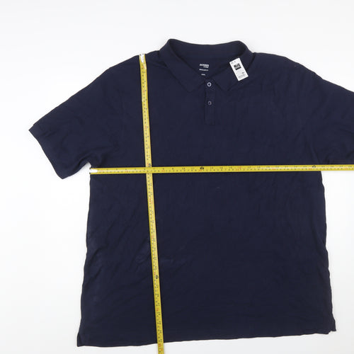 Dunnes Stores Men's Dark Navy Regular Fit Cotton Polo Shirt XXXL