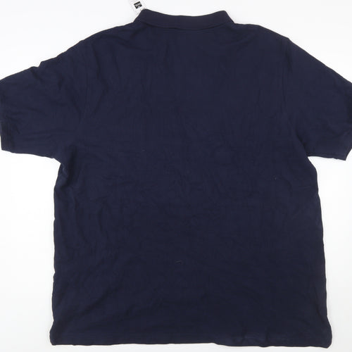 Dunnes Stores Men's Dark Navy Regular Fit Cotton Polo Shirt XXXL