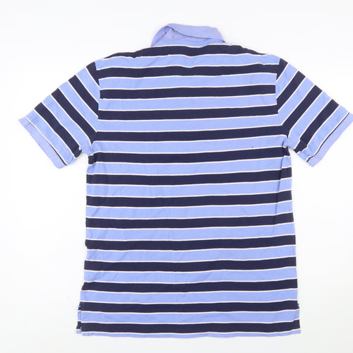 Ralph Lauren Polo Golf Men’s Blue Striped Cotton Polo Shirt M