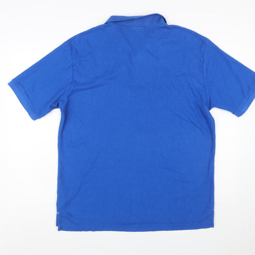 Slazenger Men’s Blue XL Cotton Polo Shirt Short Sleeve