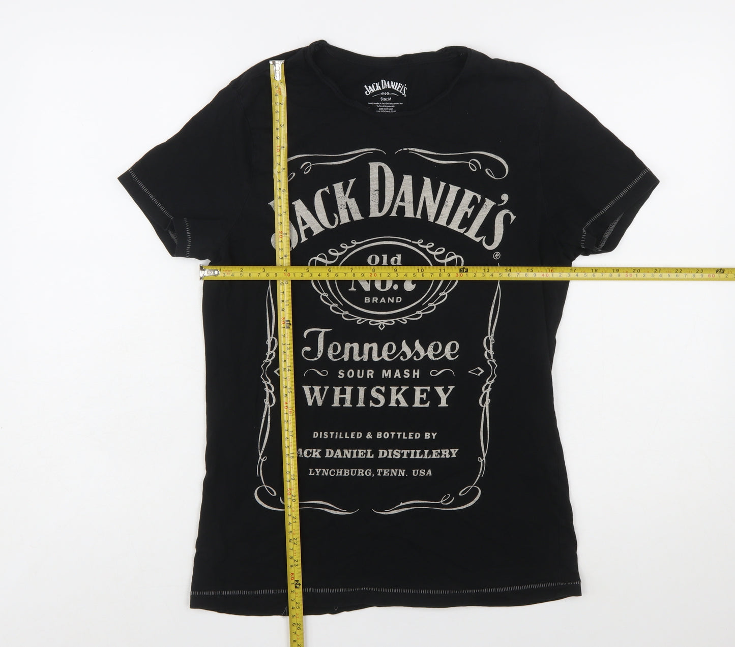 Jack Daniel's Women's Black Cotton T-Shirt M Short Sleeve Graphic Tee