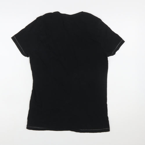 Jack Daniel's Women's Black Cotton T-Shirt M Short Sleeve Graphic Tee