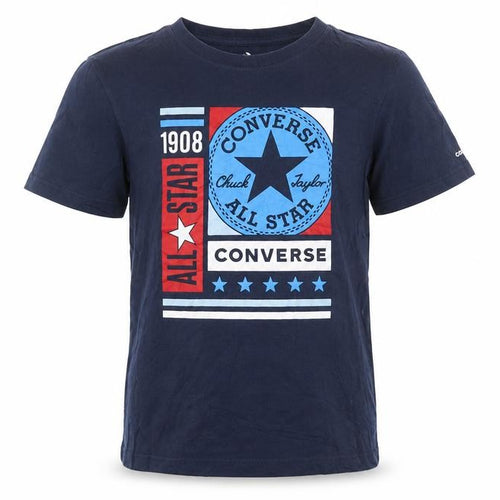 Converse Boys Blue Logo Graphic T-Shirt 12-13 Years Casual Cotton Top