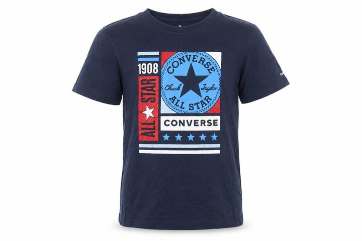 Converse Boys Blue Logo Graphic T-Shirt 12-13 Years Casual Cotton Top