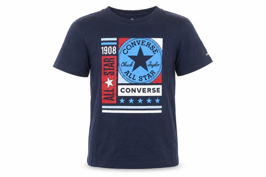 Converse Boys Blue Logo Graphic T-Shirt 12-13 Years Casual Cotton Top