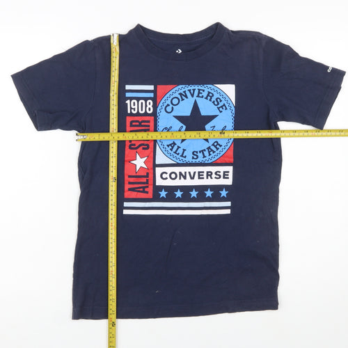 Converse Boys Blue Logo Graphic T-Shirt 12-13 Years Casual Cotton Top