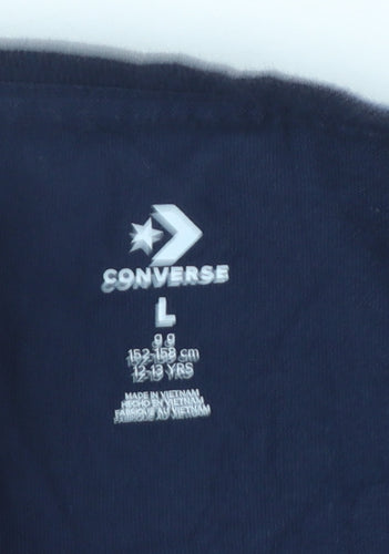 Converse Boys Blue Logo Graphic T-Shirt 12-13 Years Casual Cotton Top