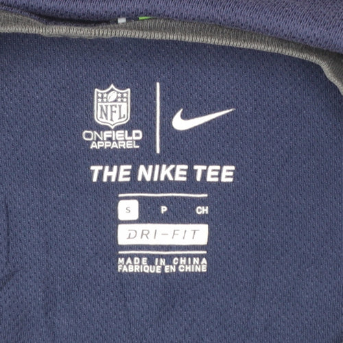 Nike NFL Onfield Dri-Fit Men's Grey Blue Small Short Sleeve T-Shirt