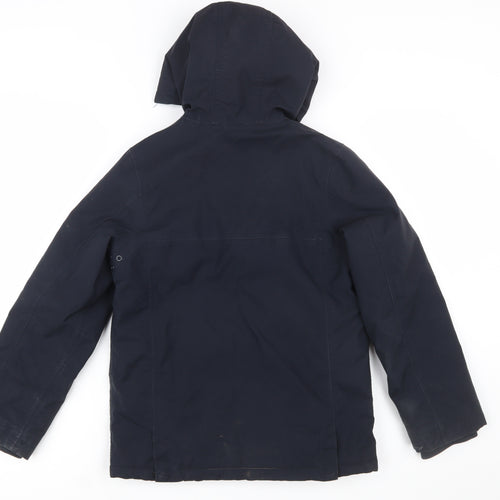 Joules Boys Blue Hooded Parka Coat 11 Years Lined Winter Jacket