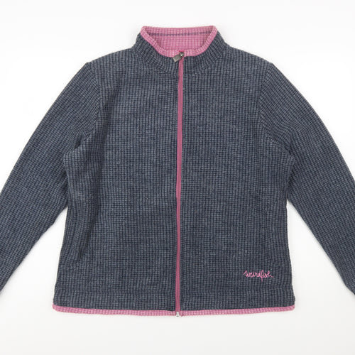 Weird Fish Women's Blue Fleece Zip Jacket Size 18