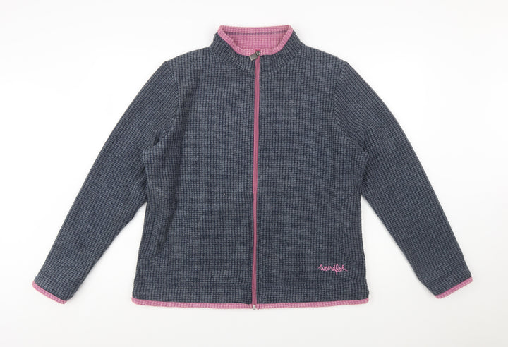 Weird Fish Women's Blue Fleece Zip Jacket Size 18