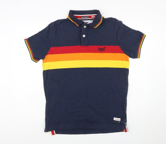 Superdry Men's Multicoloured Super Sunrise Polo Shirt 2XL
