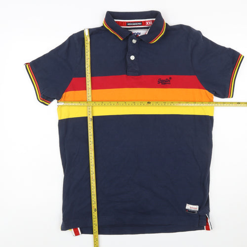 Superdry Men's Multicoloured Super Sunrise Polo Shirt 2XL