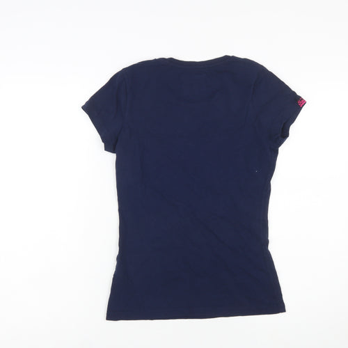 Superdry Womens Blue Graphic Slim Fit T-Shirt Size S