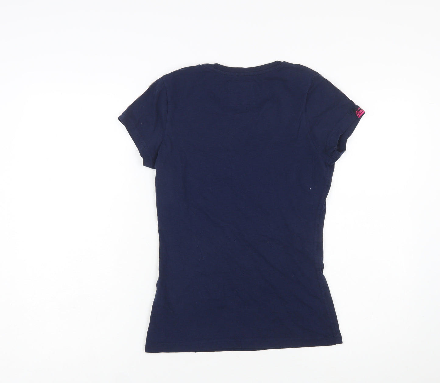 Superdry Womens Blue Graphic Slim Fit T-Shirt Size S