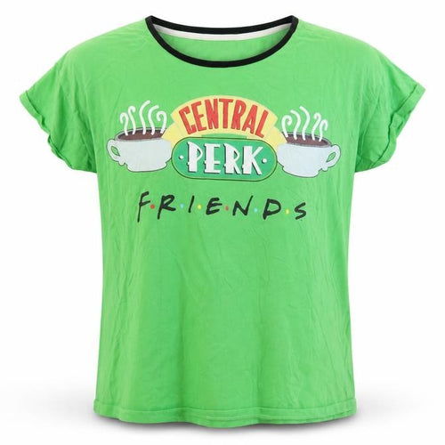 Character.com Friends Central Perk Green Women's L Cotton T-Shirt