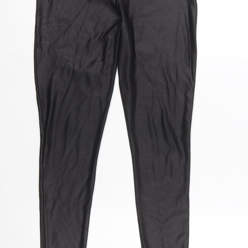 Mint Velvet Women Black Medium High Rise Polyester Leggings