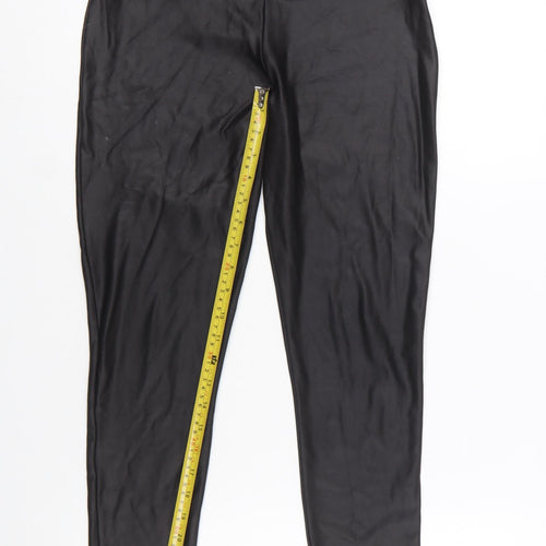 Mint Velvet Women Black Medium High Rise Polyester Leggings