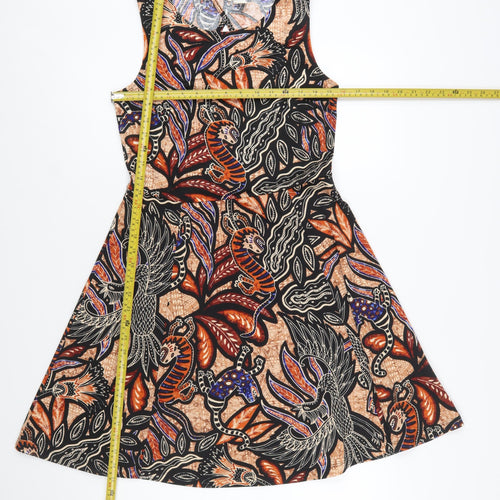 H&M Women’s Multicoloured Size 12 A-Line Sleeveless Dress