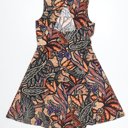H&M Women’s Multicoloured Size 12 A-Line Sleeveless Dress
