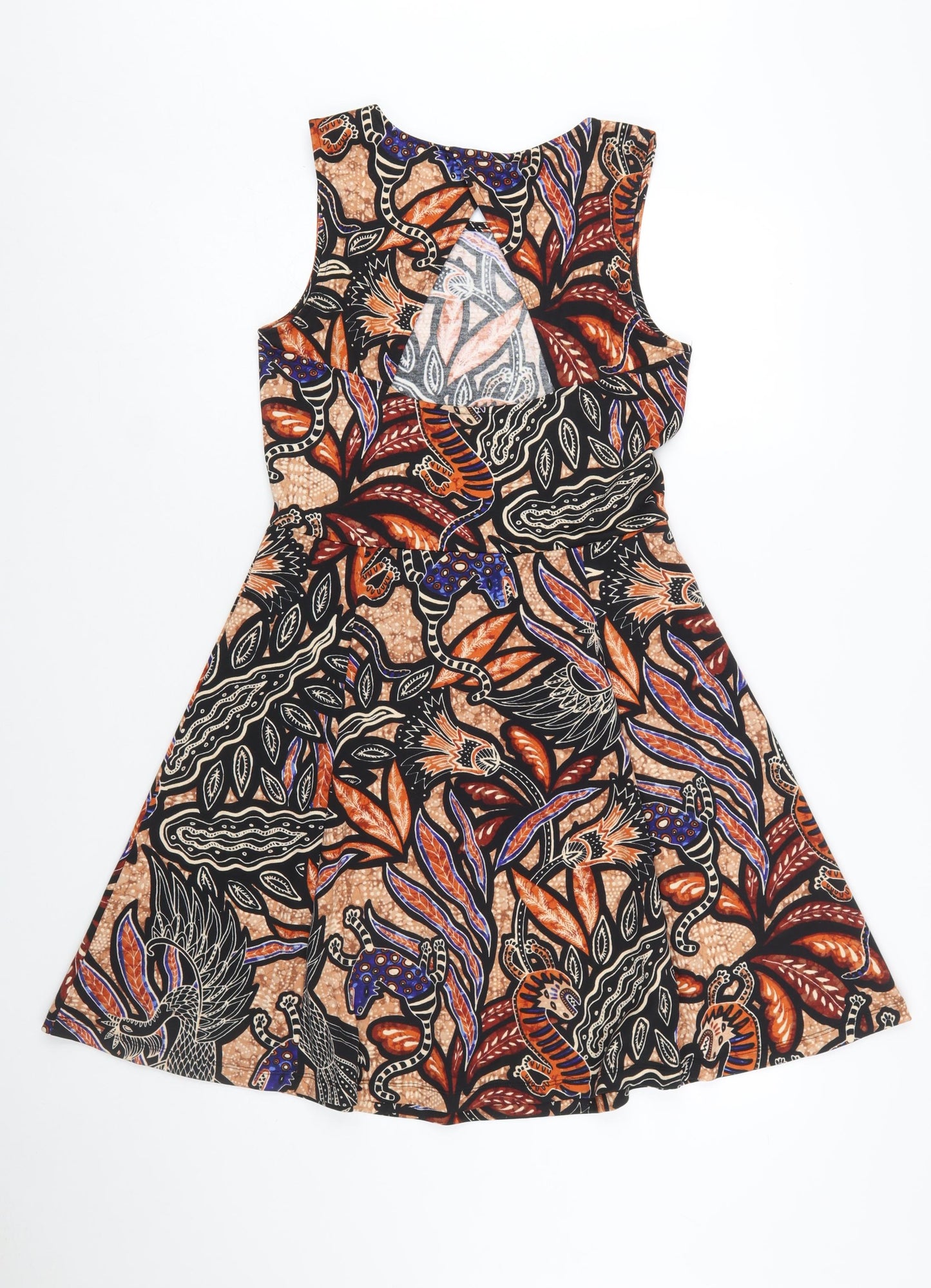 H&M Women’s Multicoloured Size 12 A-Line Sleeveless Dress
