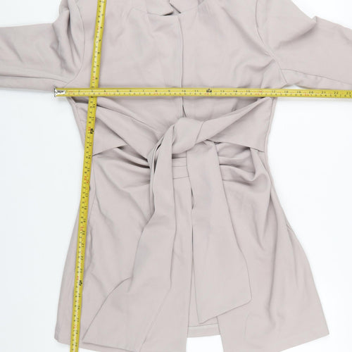 NAANAA Women Beige Belted Long Sleeve Suit Jacket UK 10