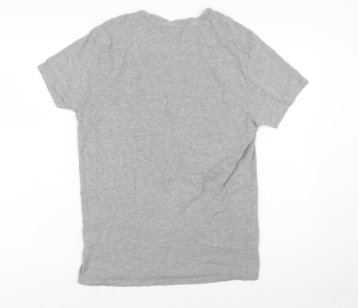 Bershka Women’s Grey Resist Graphic Cotton T-Shirt Size 12