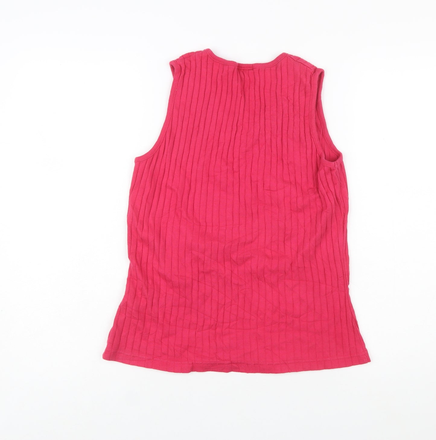 Long Tall Sally Women's Pink Cotton Sleeveless Tank Top M Tall