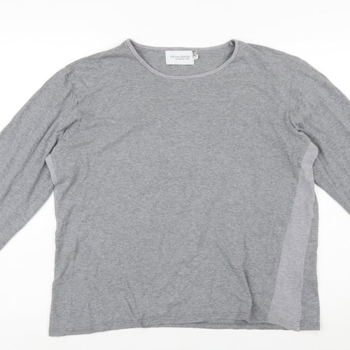 One Nine Zero Six Women's Grey Long Sleeve Basic Cotton T-Shirt Size 2